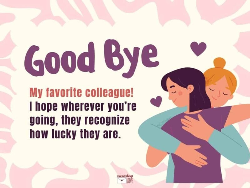 Farewell messages for colleague