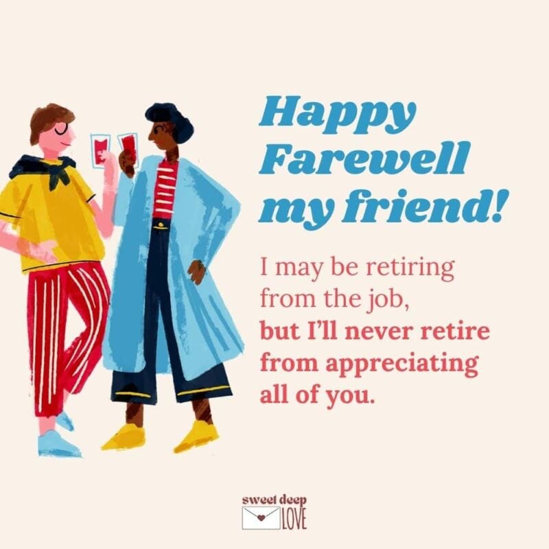 farewell greetings to coworker