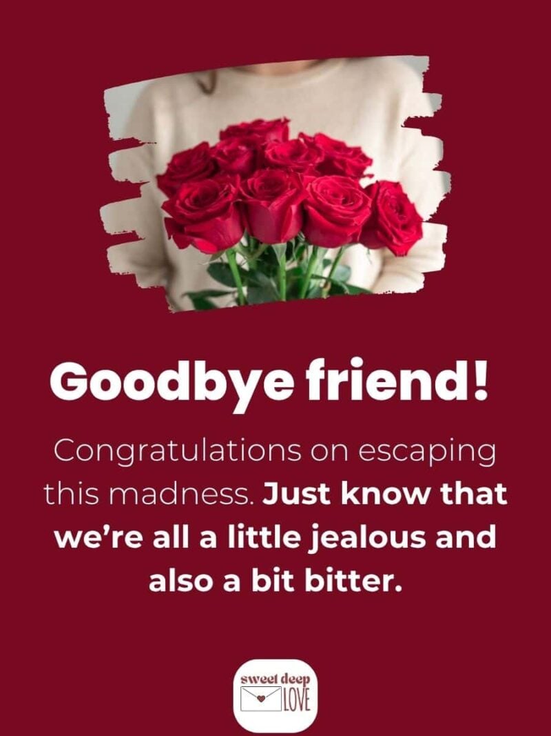 saying goodbye at work